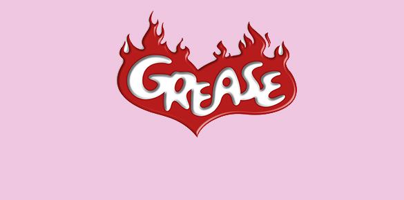 Rosa logotyp för Grease