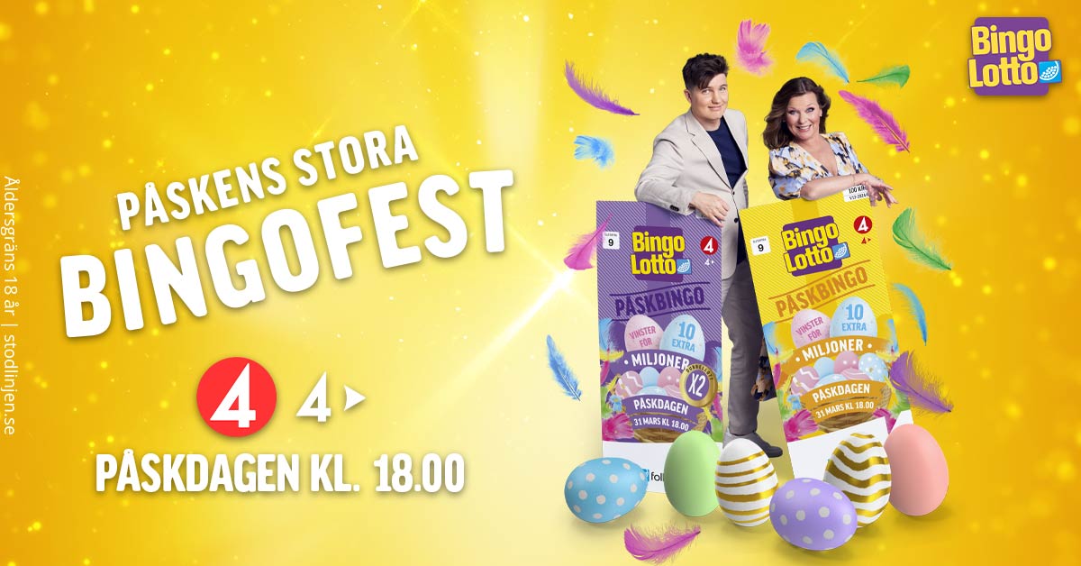 Köp bingolott till påskens stora hemmakväll BingoLotto