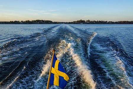 Båt svensk skärgård