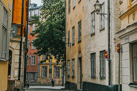 Gränd i Gamla stan i Stockholm