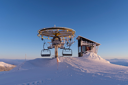 Åreskutan på toppen av fjället i Åre 