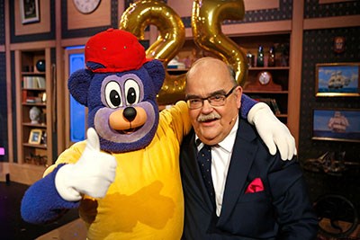 BingoBerra och Leif Loket Olsson i BingoLotto-studion