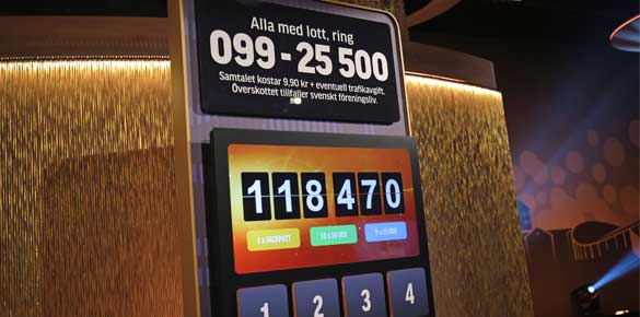 Spelmomentet Jackpotten i programmet BingoLotto som alla med en lott kan vinna om man ringer till programmet